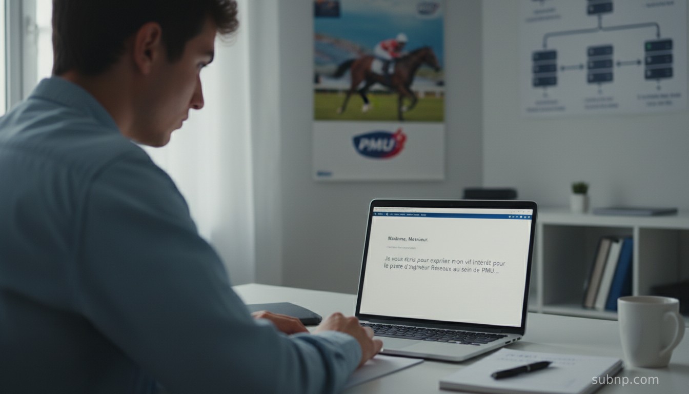 Rédiger une Lettre de Motivation pour Ingénieur Réseaux chez PMU